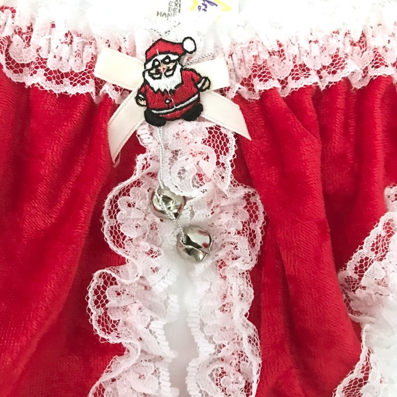 Fredrick's Red Velvet Chiffon Lace & Flirtitude Blue Green Pink - Picture 3 of 15